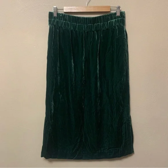J.Crew Velvet Pull-On Skirt Green Size Medium NWT New - Picture 6 of 15